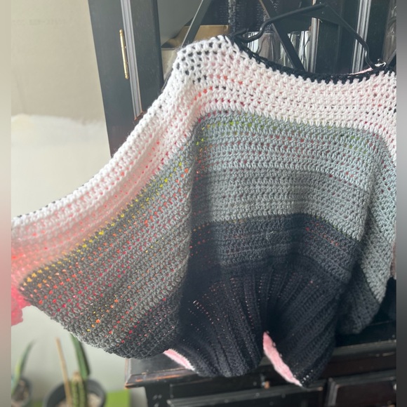 OOAK Handmade crochet Wednesday and Enid inspired sweater - Picture 2 of 7